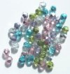 50 6mm Faceted Half Mirror Coated Mix Pack